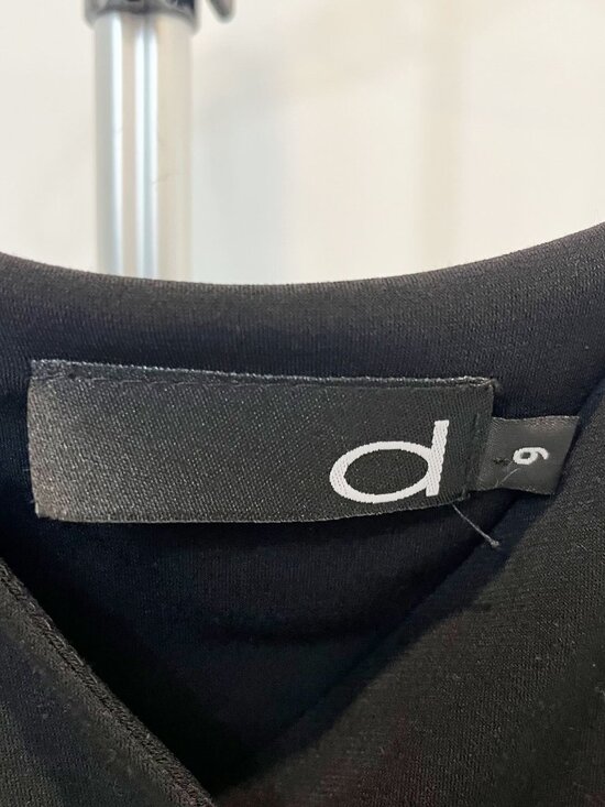 Vintage Black Camisole Slip Midi Dress Y2K 90s Whimsigoth Party - Size 9 - Picture 5 of 8